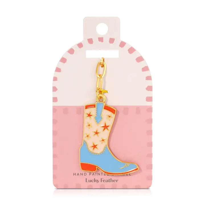 Lucky Feather Enamel Bag Charms