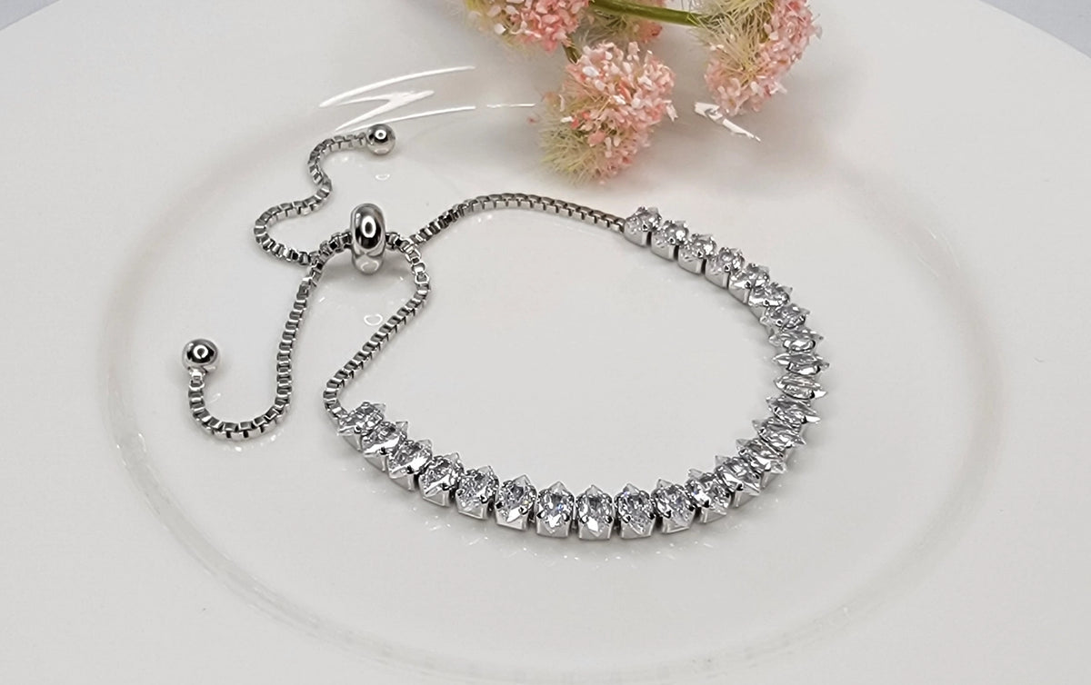 Ann Marquise CZ Slide Bracelet
