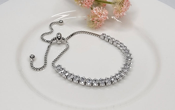 Ann Marquise CZ Slide Bracelet