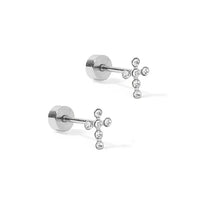 Linny Co. Clara Cross Screwback Stud Earrings