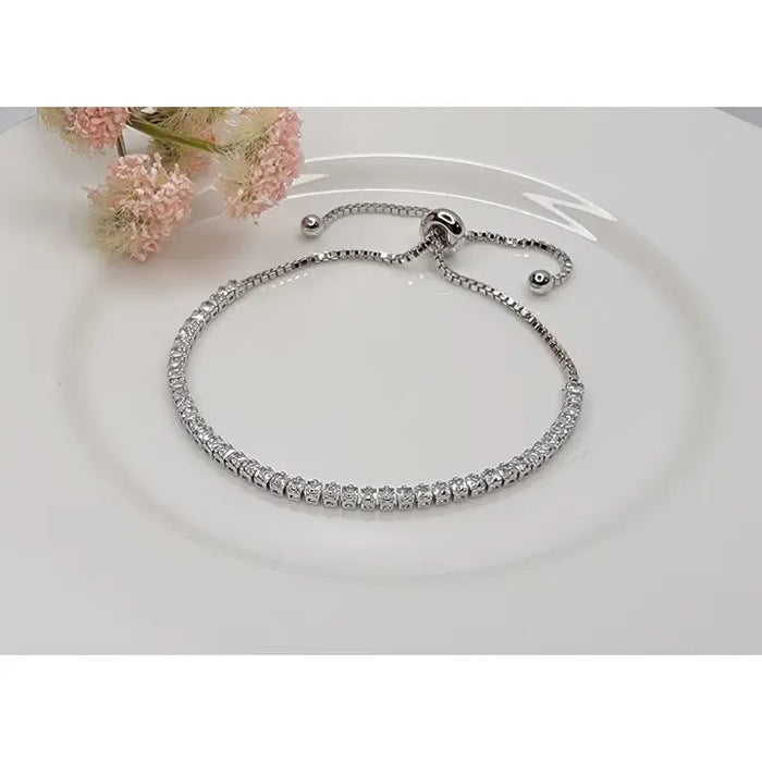 Joey Dainty CZ Slide Bracelet