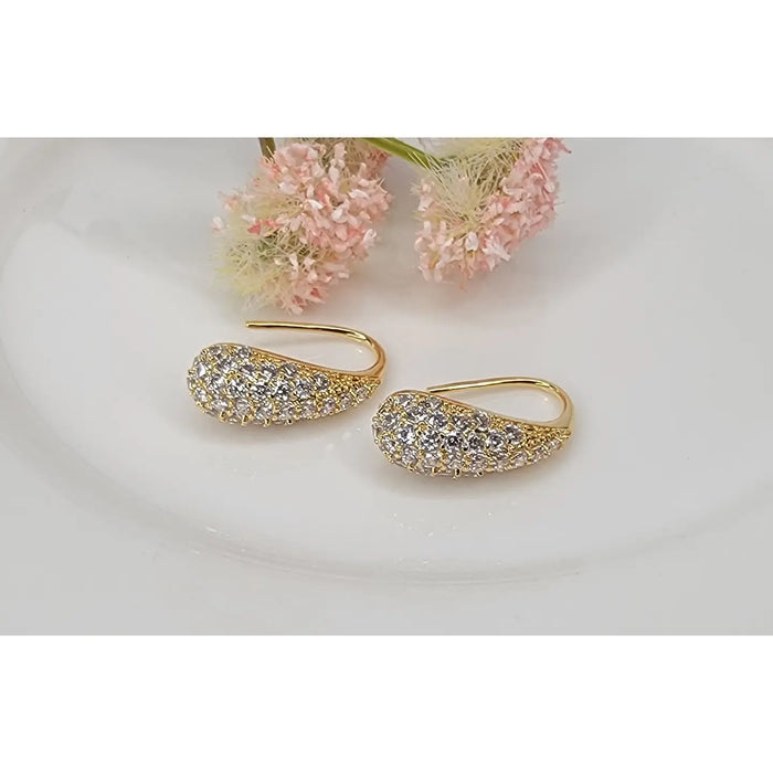 Tia Teardrop CZ Earrings
