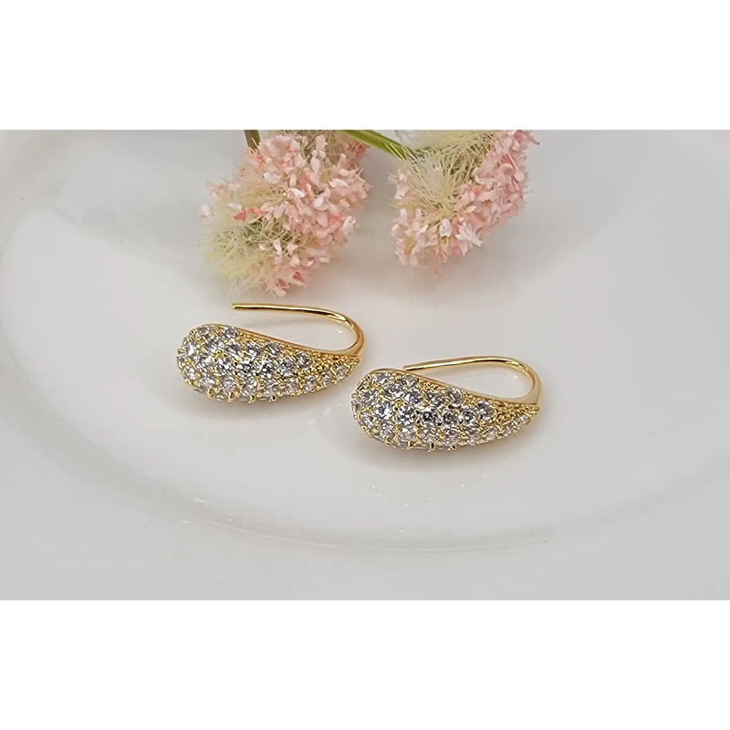Tia Teardrop CZ Earrings