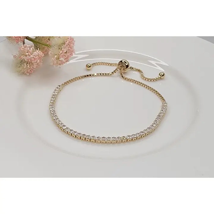 Joey Dainty CZ Slide Bracelet