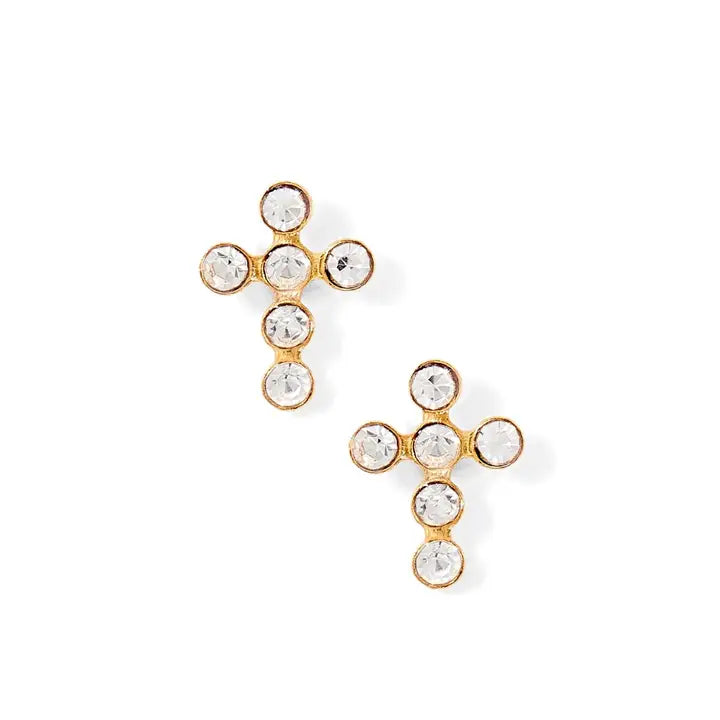 Linny Co. Clara Cross Screwback Stud Earrings