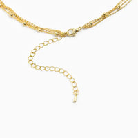 Triple Layered Cross Necklace in Gold
