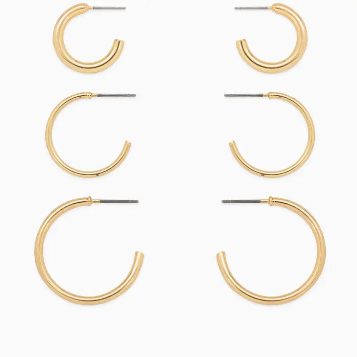 Basic Hoop Earrings Set