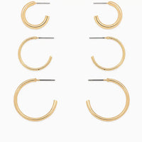 Basic Hoop Earrings Set