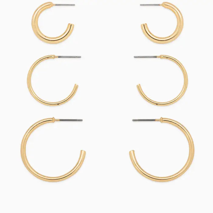 Basic Hoop Earrings Set