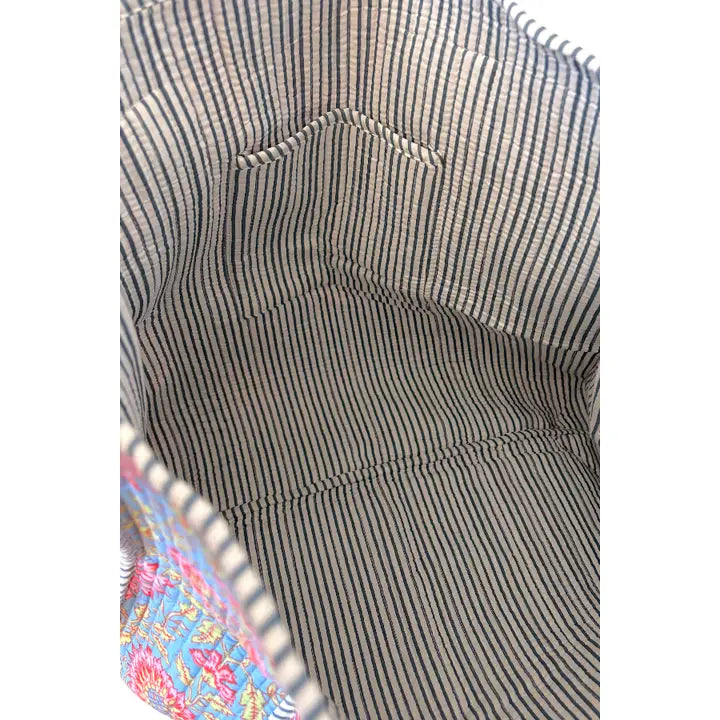 Quilted Floral Tote Bag