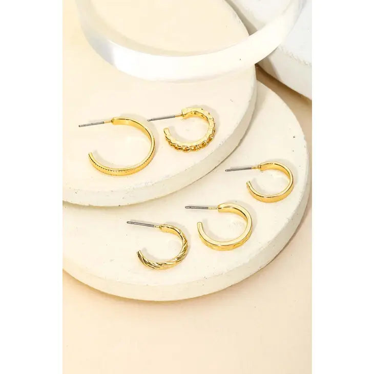 Mini Hoop Earrings Set