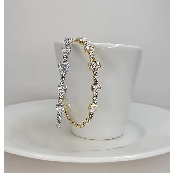 Bella Mixed Square Stone Bracelet