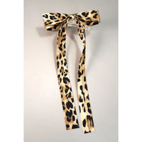 Animal Print Bow Hair Clip