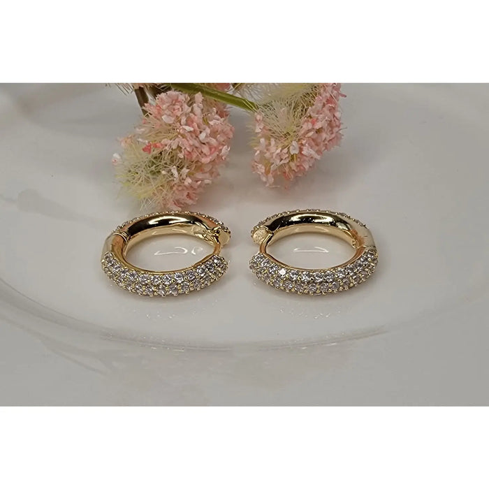 Harlow CZ Hoop Huggie Earring