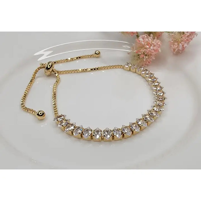 Ann Marquise CZ Slide Bracelet