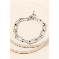 Rectangle Toggle Chain Bracelet