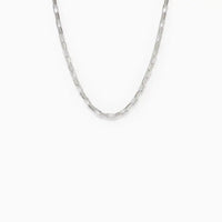 Textured Rectangle Chain Necklace