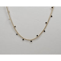 Flat Disc Necklace in Gold