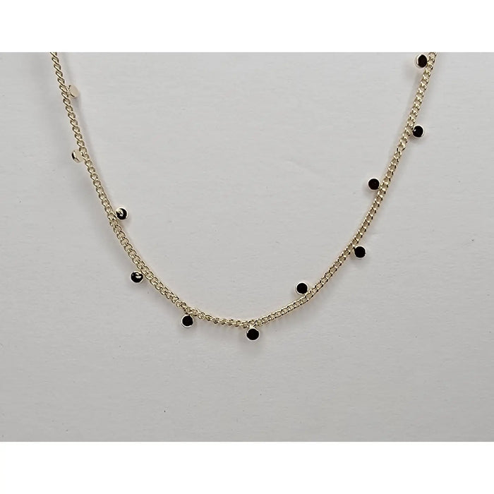 Flat Disc Necklace in Gold