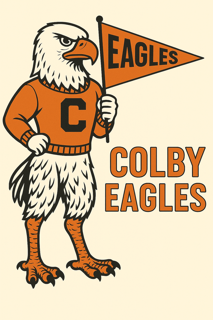 Colby Eagles Vintage Mascot Tee