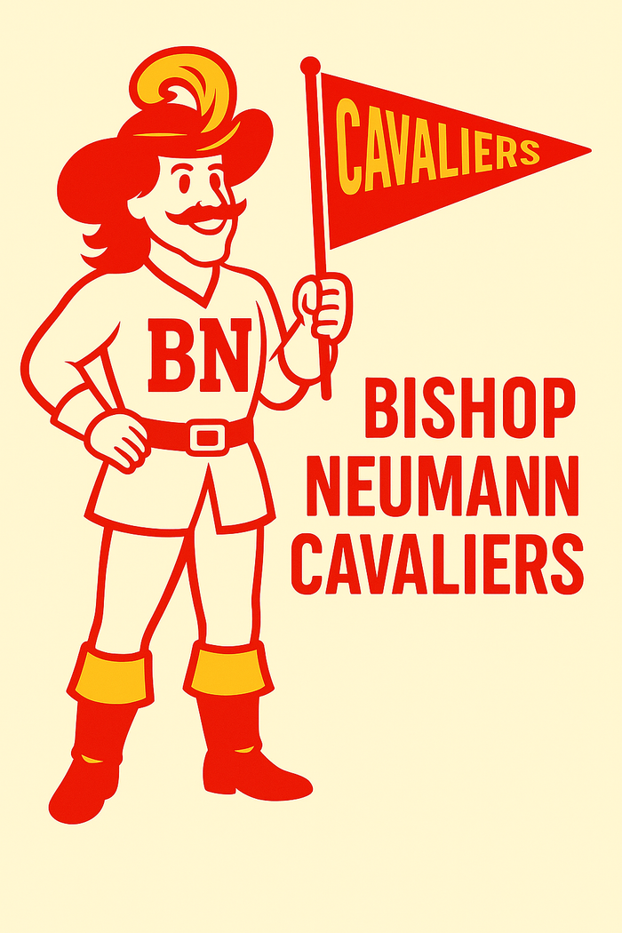 Bishop Neumann Cavaliers Vintage Mascot Tee