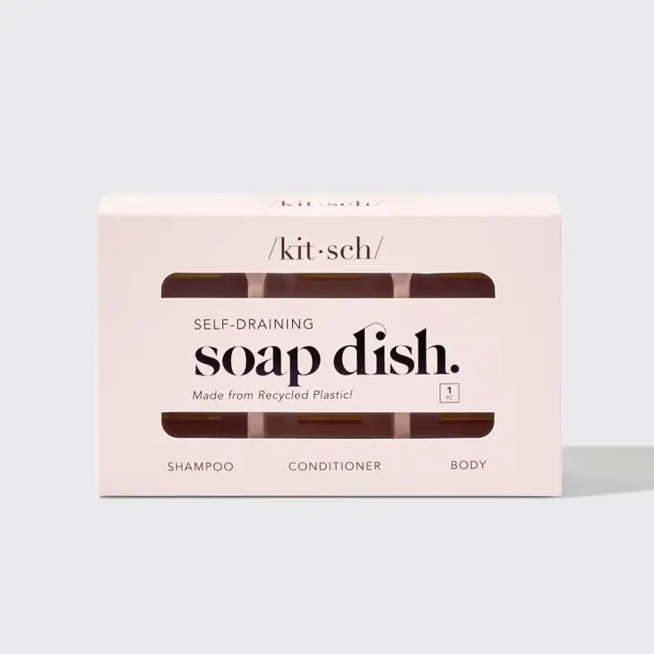 Kitsch Self Draining Soap Dish in Terracotta