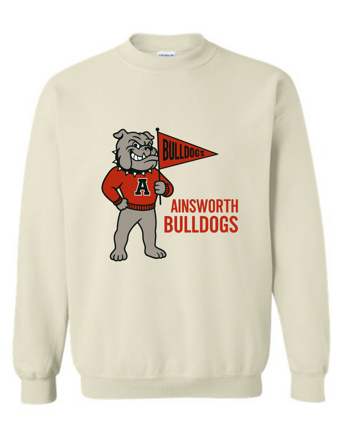 Ainsworth Bulldogs Tee Vintage Mascot Tee & Sweatshirt