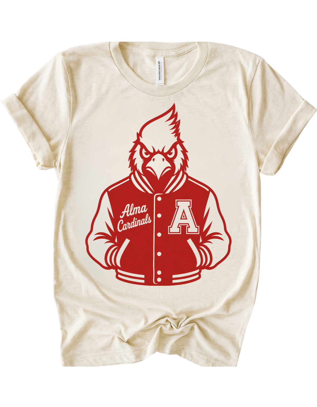 Alma Cardinals Varsity Mascot Tee