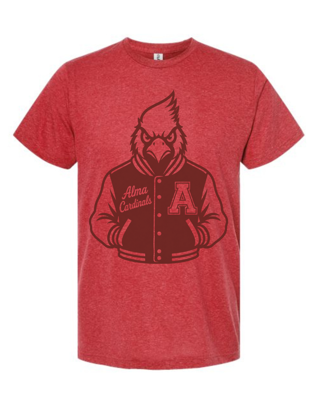 Alma Cardinals Varsity Mascot Tee