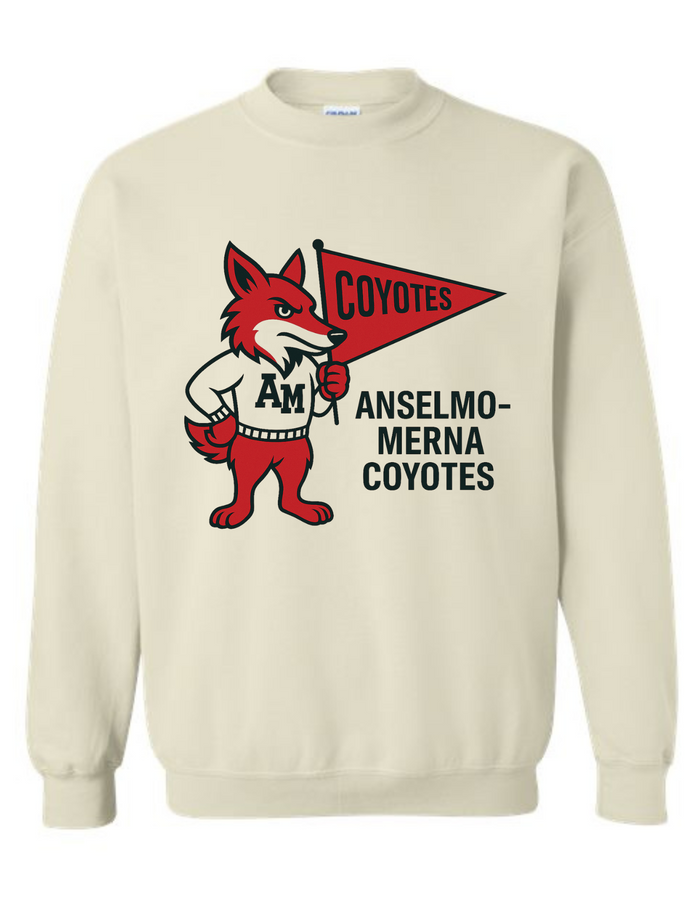 Anselmo-Merna Coyotes Vintage Mascot Tee & Sweatshirt