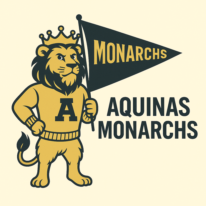 Aquinas Monarchs Vintage Mascot Tee