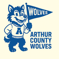 Arthur County Wolves Vintage Mascot Tee