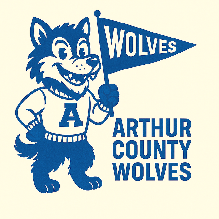 Arthur County Wolves Vintage Mascot Tee