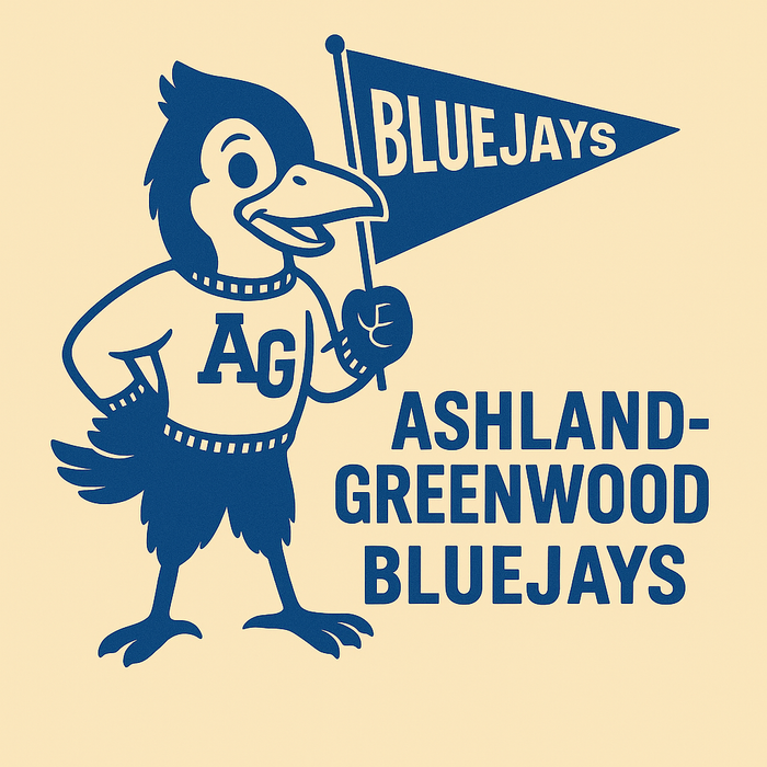 Ashland Greenwood Bluejays Vintage Mascot Tee
