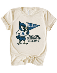 Ashland Greenwood Bluejays Vintage Mascot Tee & Sweatshirt