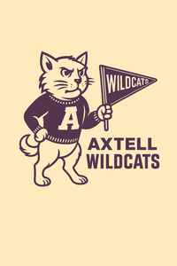 Axtell Wildcats Vintage Mascot Tee
