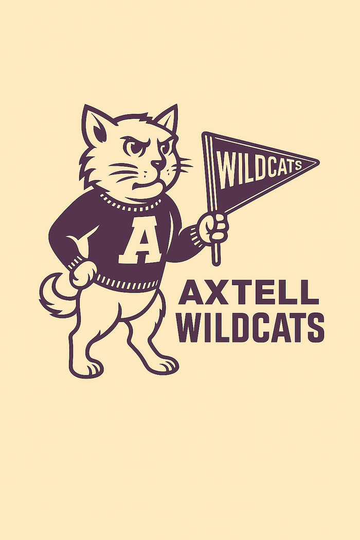 Axtell Wildcats Vintage Mascot Tee