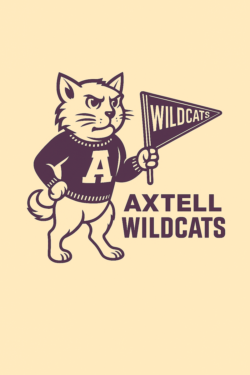 Axtell Wildcats Vintage Mascot Tee