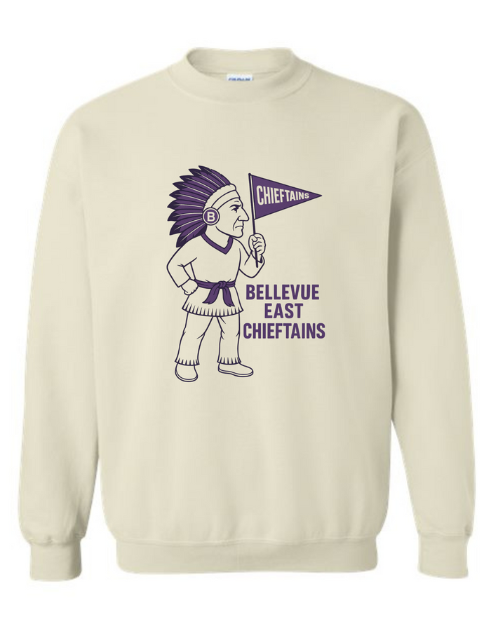 Bellevue East Chieftains Mascot Tee & Sweatshirt