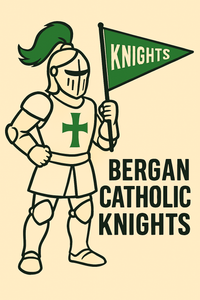 Bergan Catholic Knights Vintage Mascot Tee