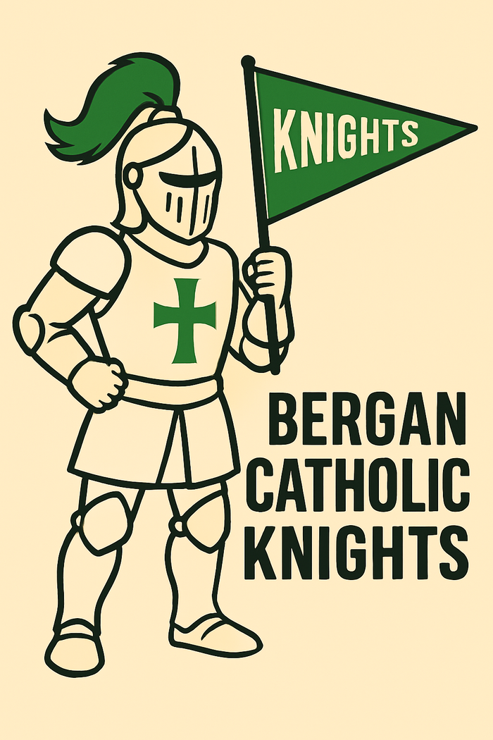 Bergan Catholic Knights Vintage Mascot Tee
