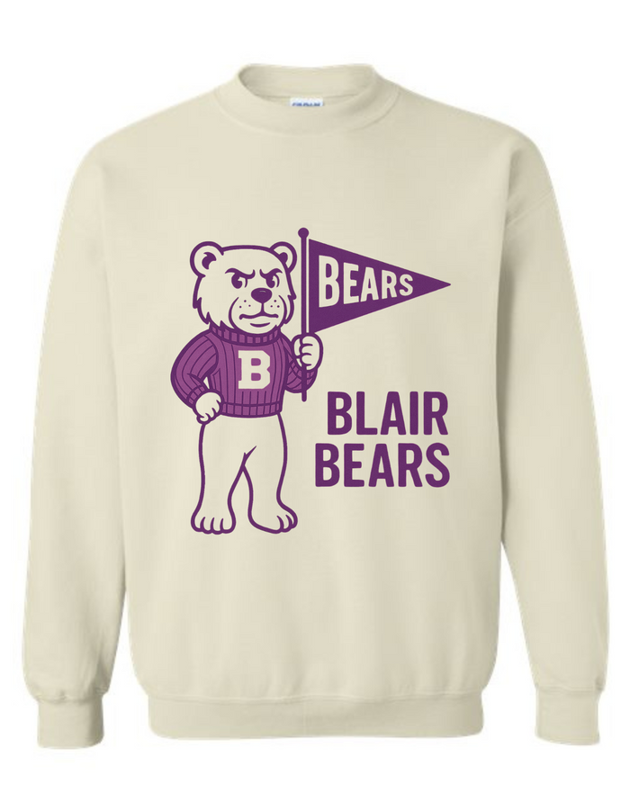 Blair Bears Vintage Mascot Tee & Sweatshirt