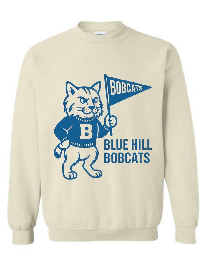 Blue Hill Bobcats Vintage Mascot Tee & Sweatshirt