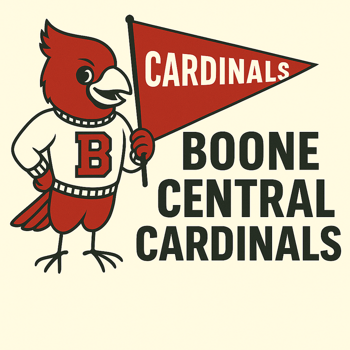 Boone Central Cardinals Vintage Mascot Tee