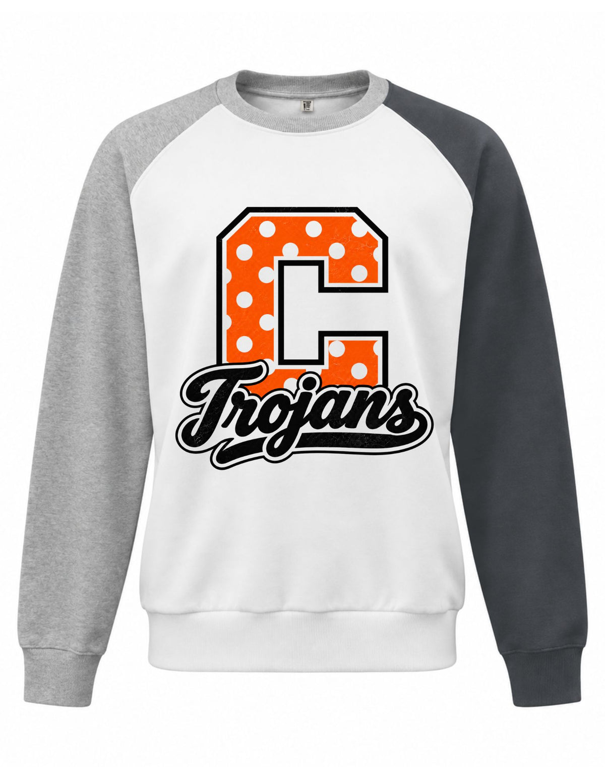 Custom Polka Dot Colorblock Crew
