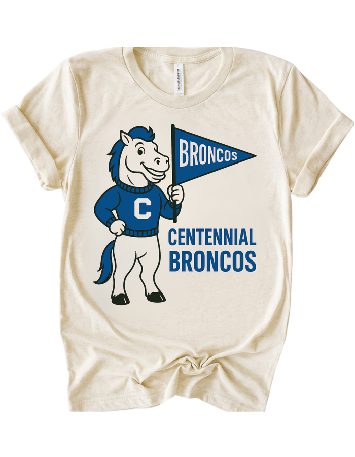 Centennial Broncos Vintage Mascot Tee