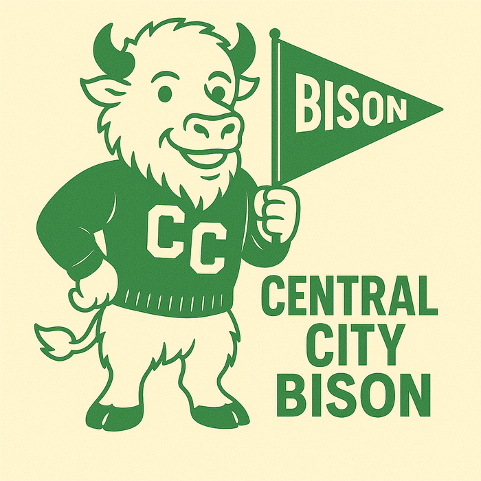 Central City Bison Vintage Mascot Tee