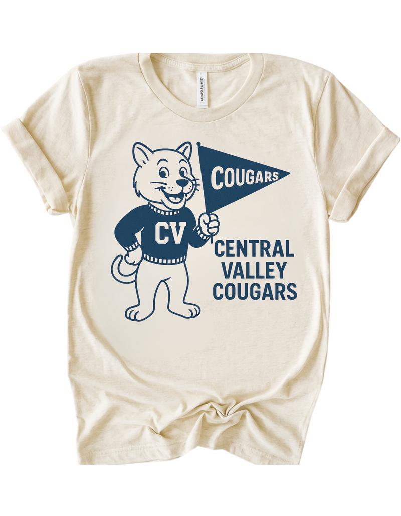 Central Valley Cougars Vintage Mascot Tee