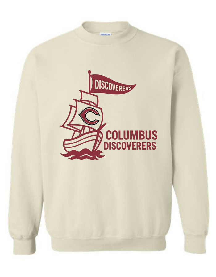 Columbus Discoverers Mascot Tee & Sweatshirt