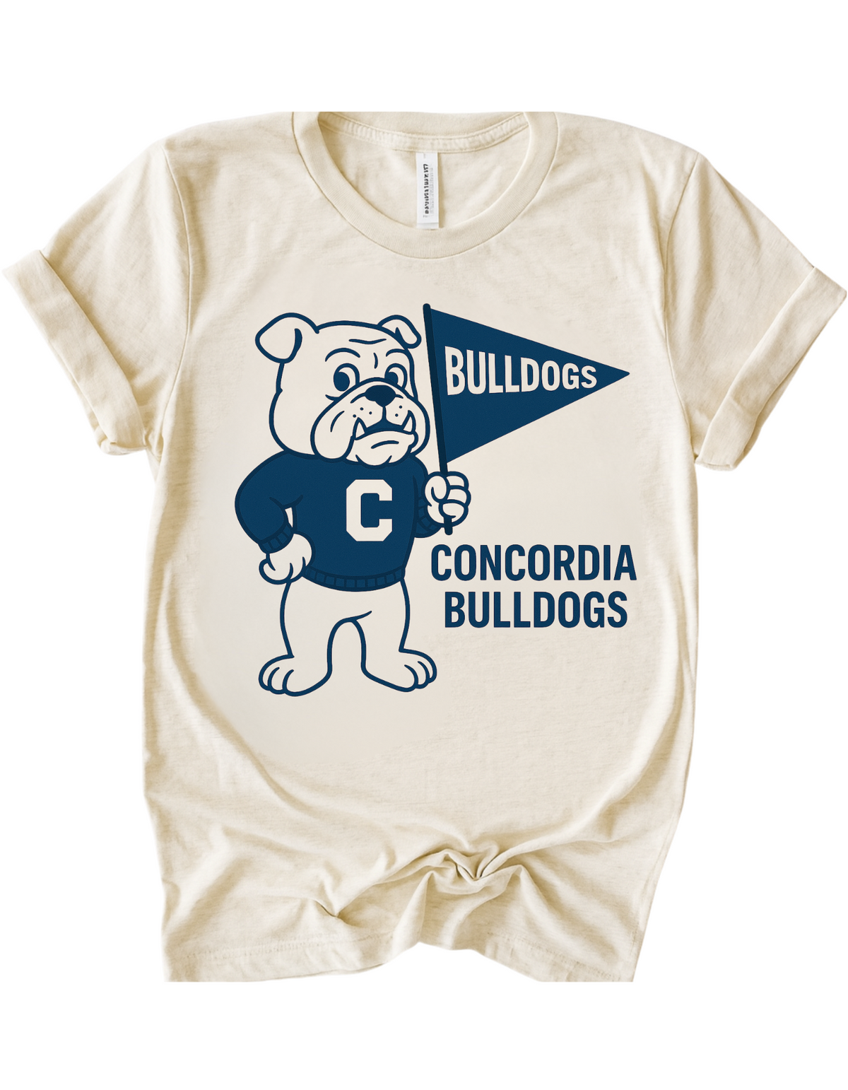 Concordia Bulldogs Vintage Mascot Tee & Sweatshirt